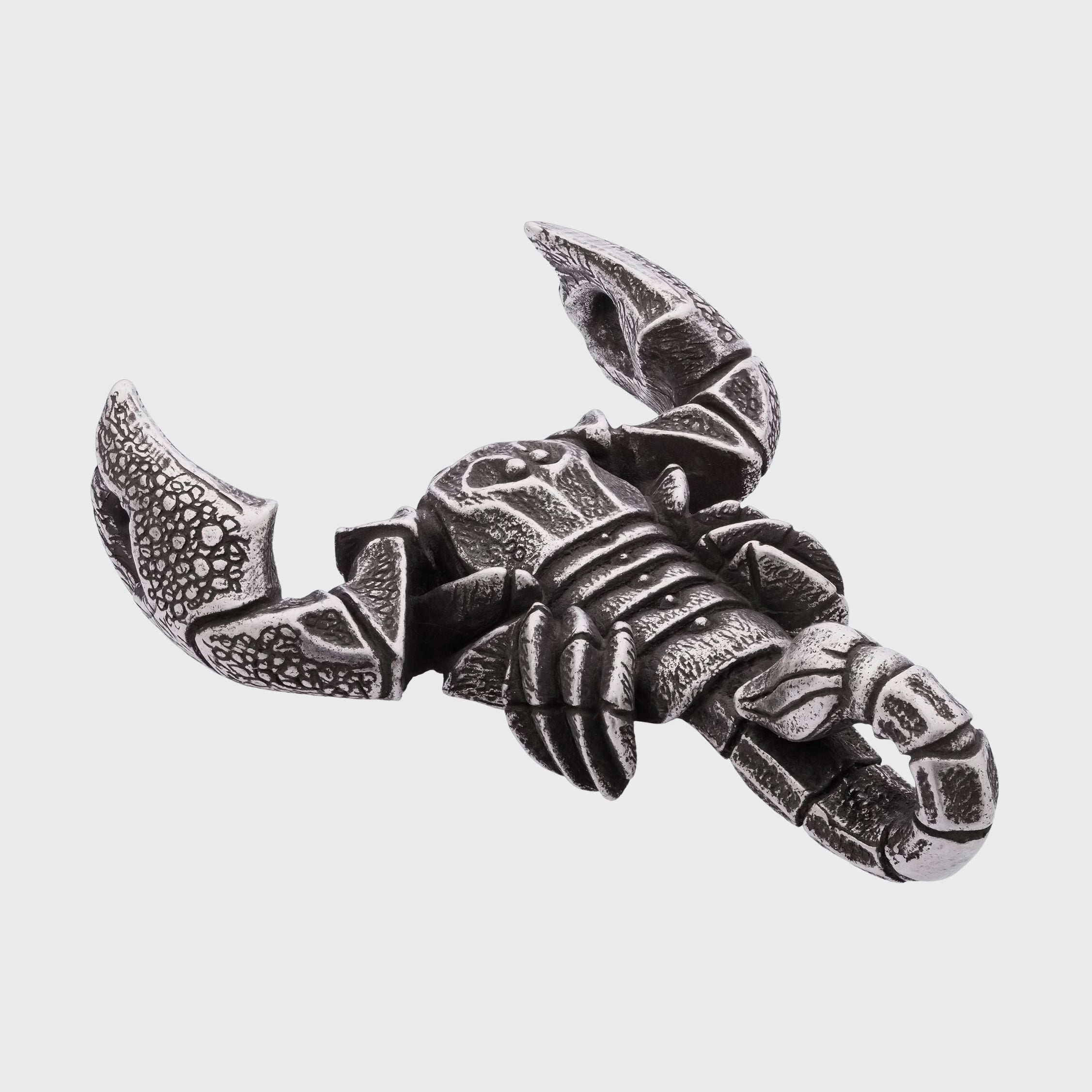 Scorpion Silver-plated Bronze Miniature – Handmade Figurine & Wearable Pendant