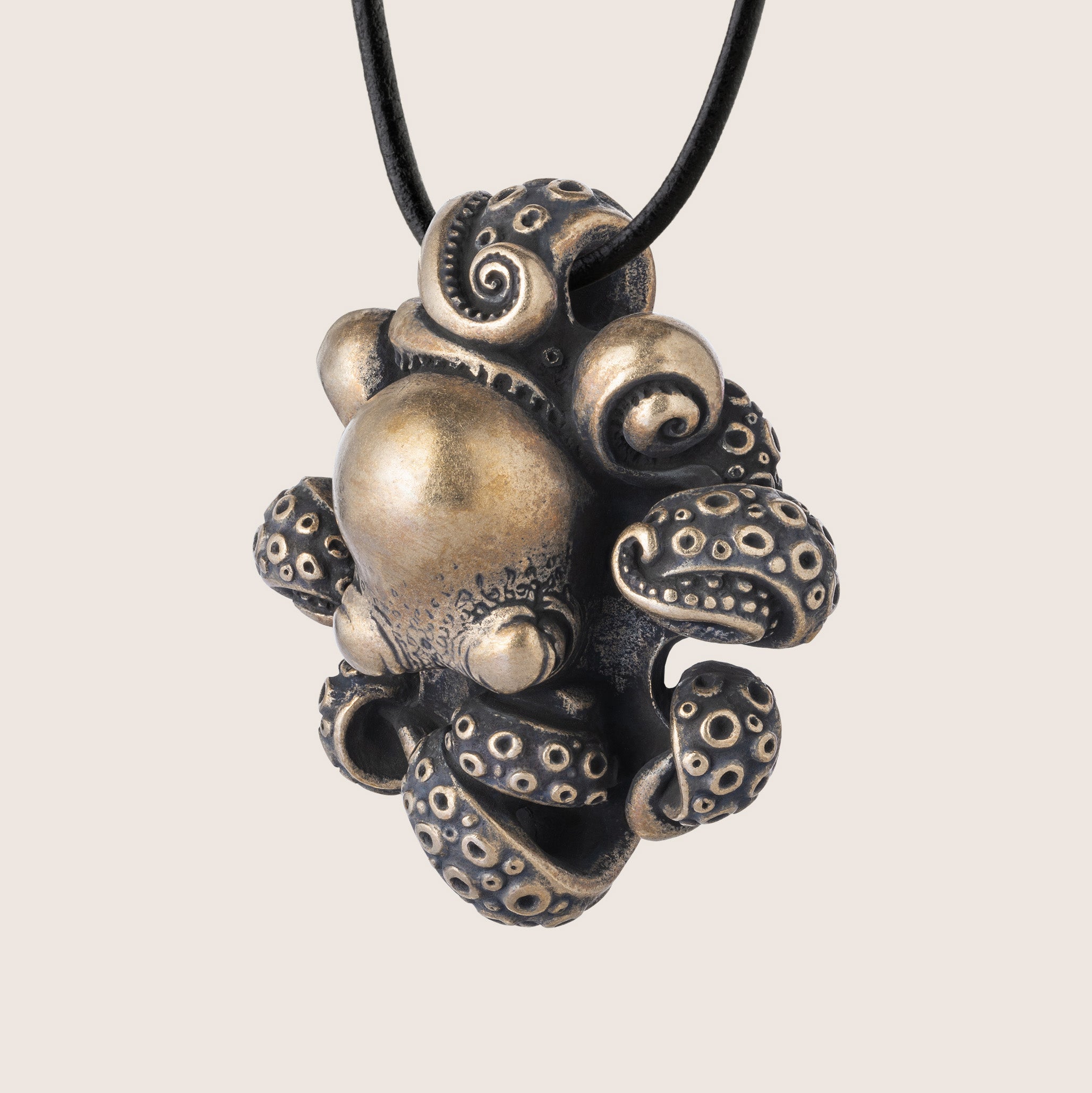 Octopus Bronze Miniature – Handmade Figurine & Wearable Pendant