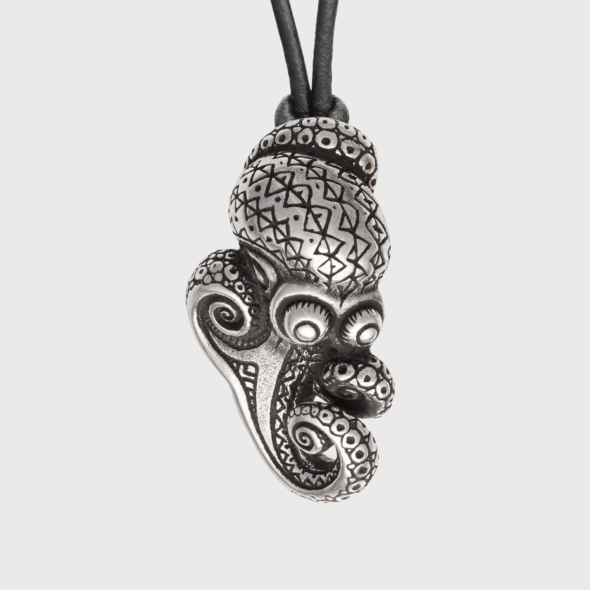 Octopus Sterling Silver Necklace – Handmade Ocean Tribal Jewelry
