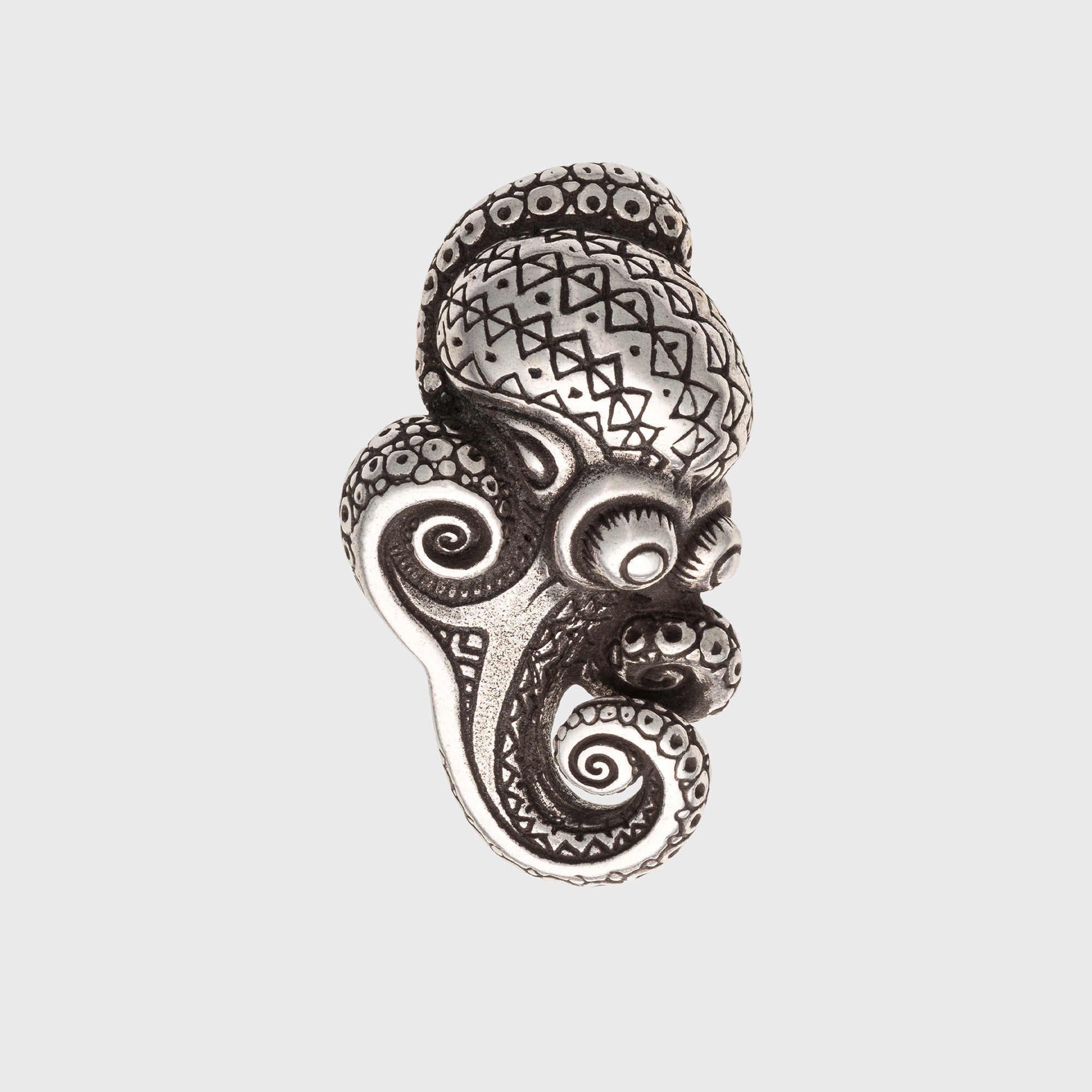 Octopus Sterling Silver Necklace – Handmade Ocean Tribal Jewelry