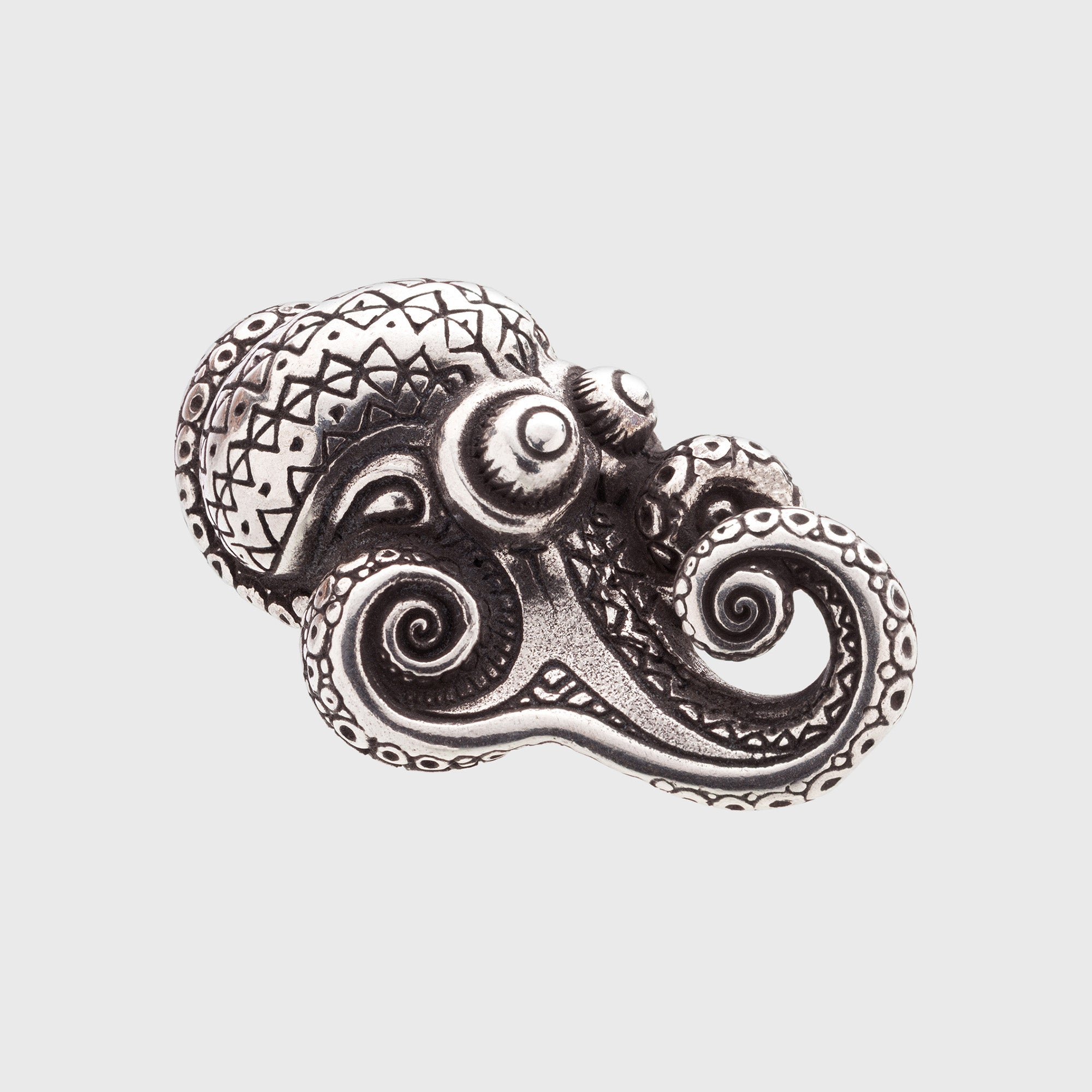 Octopus Sterling Silver Necklace – Handmade Ocean Tribal Jewelry
