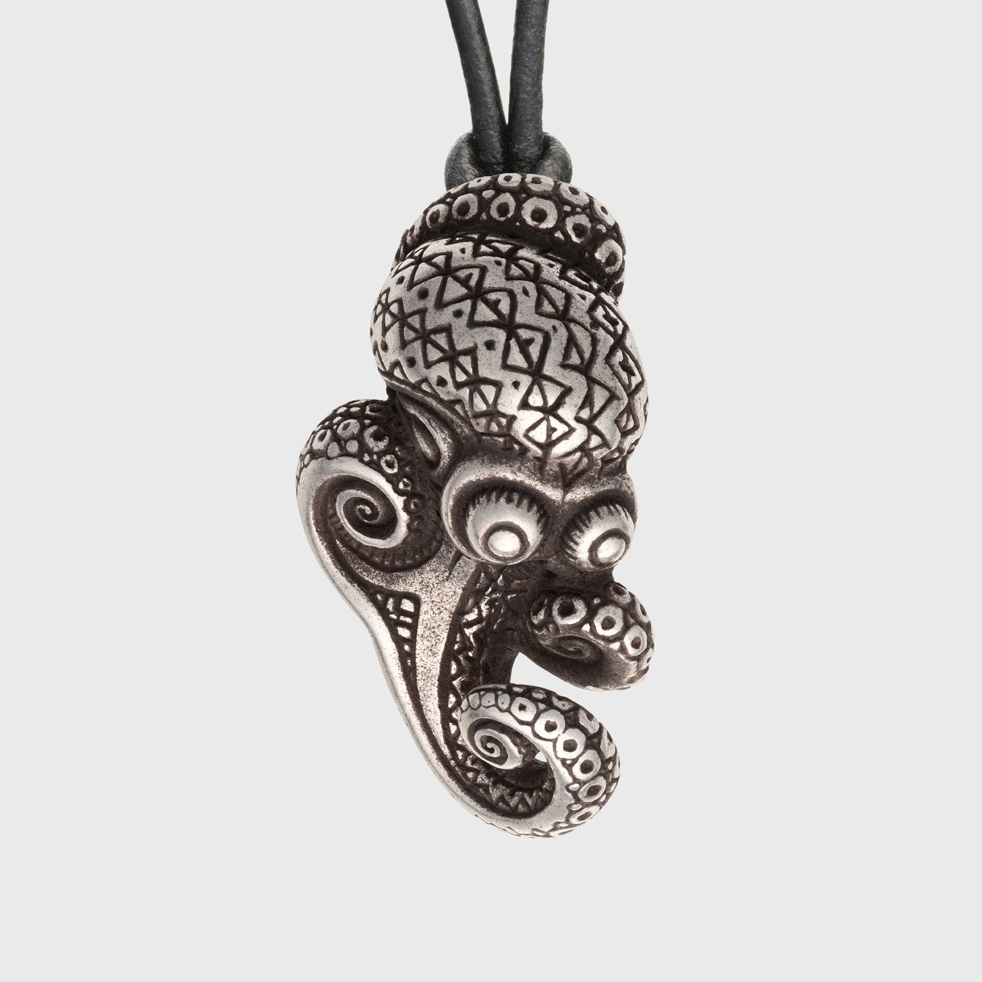 Octopus Silver-plated Bronze Necklace – Handmade Ocean Tribal Jewelry