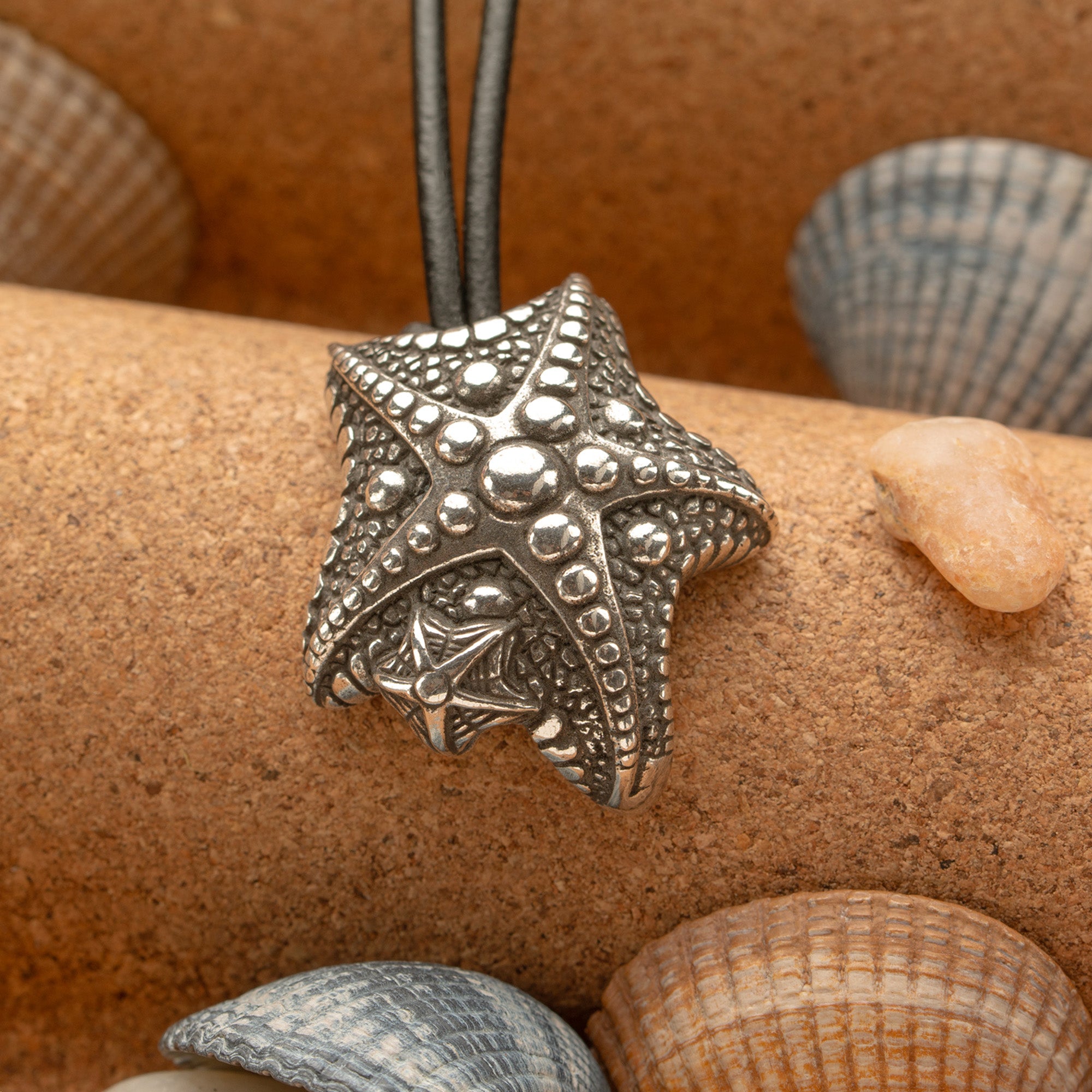 Starfish Silver Plated Bronze Necklace – Ocean Inspired Jewelry