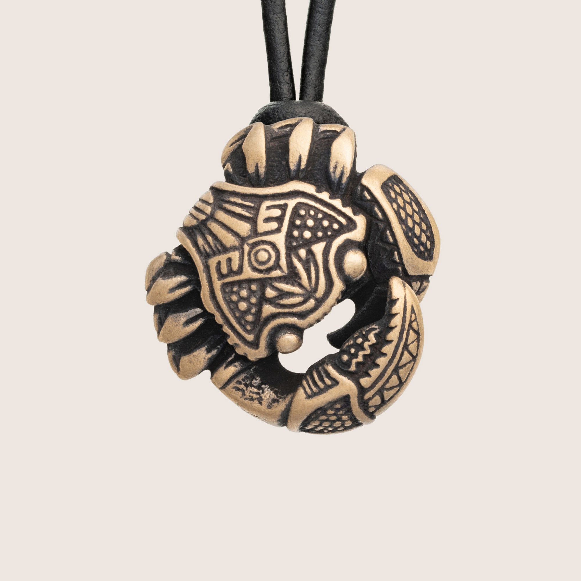 Crab Bronze Necklace – Tribal Spirit Ocean Symbol Jewelry