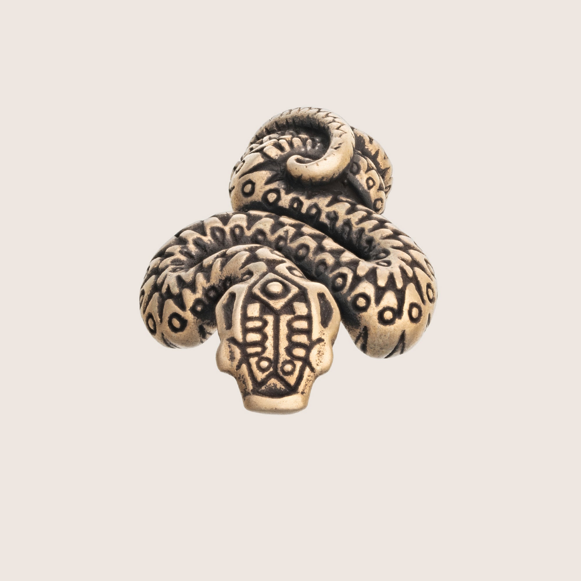 Snake Bronze Pendant – Tribal Symbolic Jewelry
