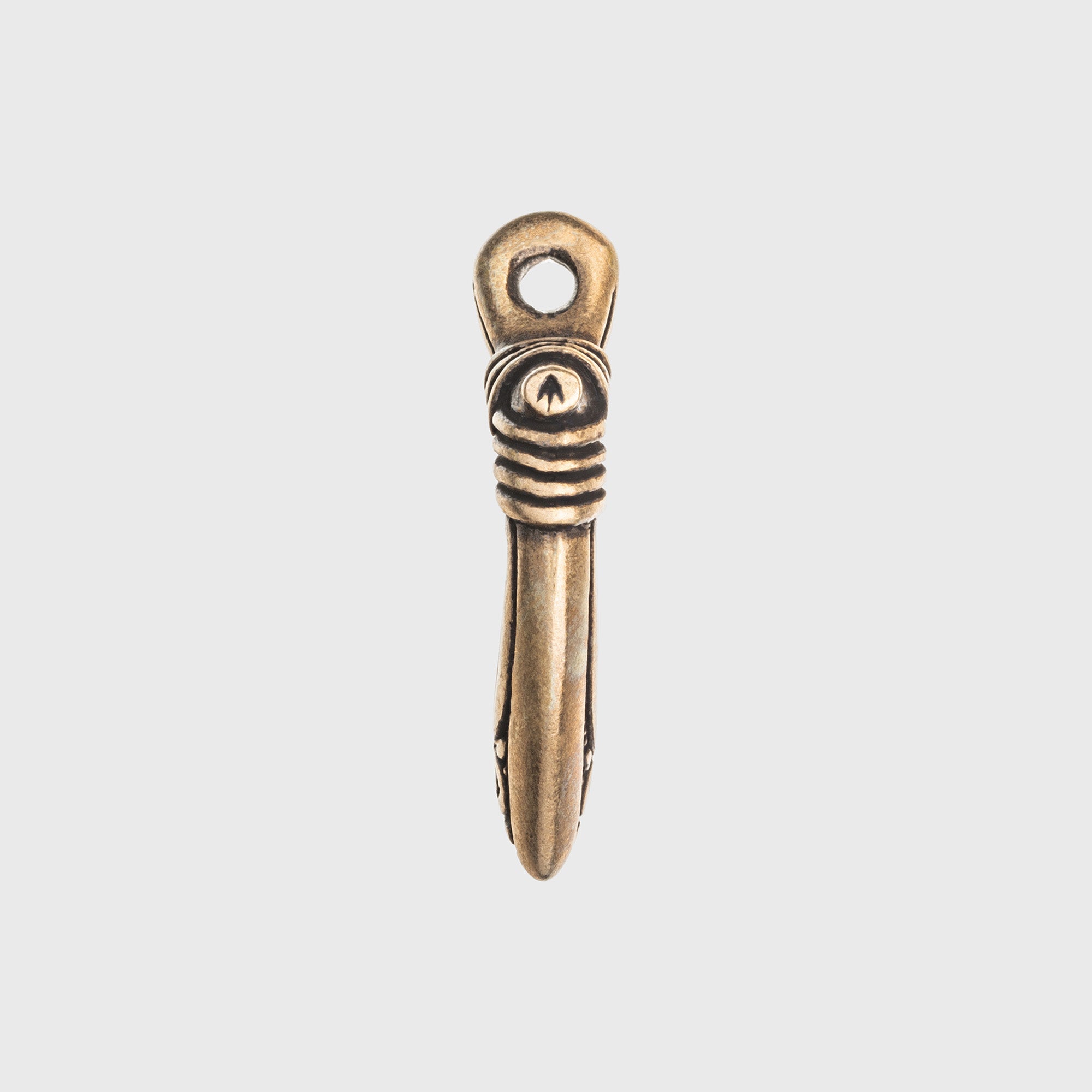 Fish Hook Bronze Necklace – Maori Inspired Hei Matau Symbolic Amulet