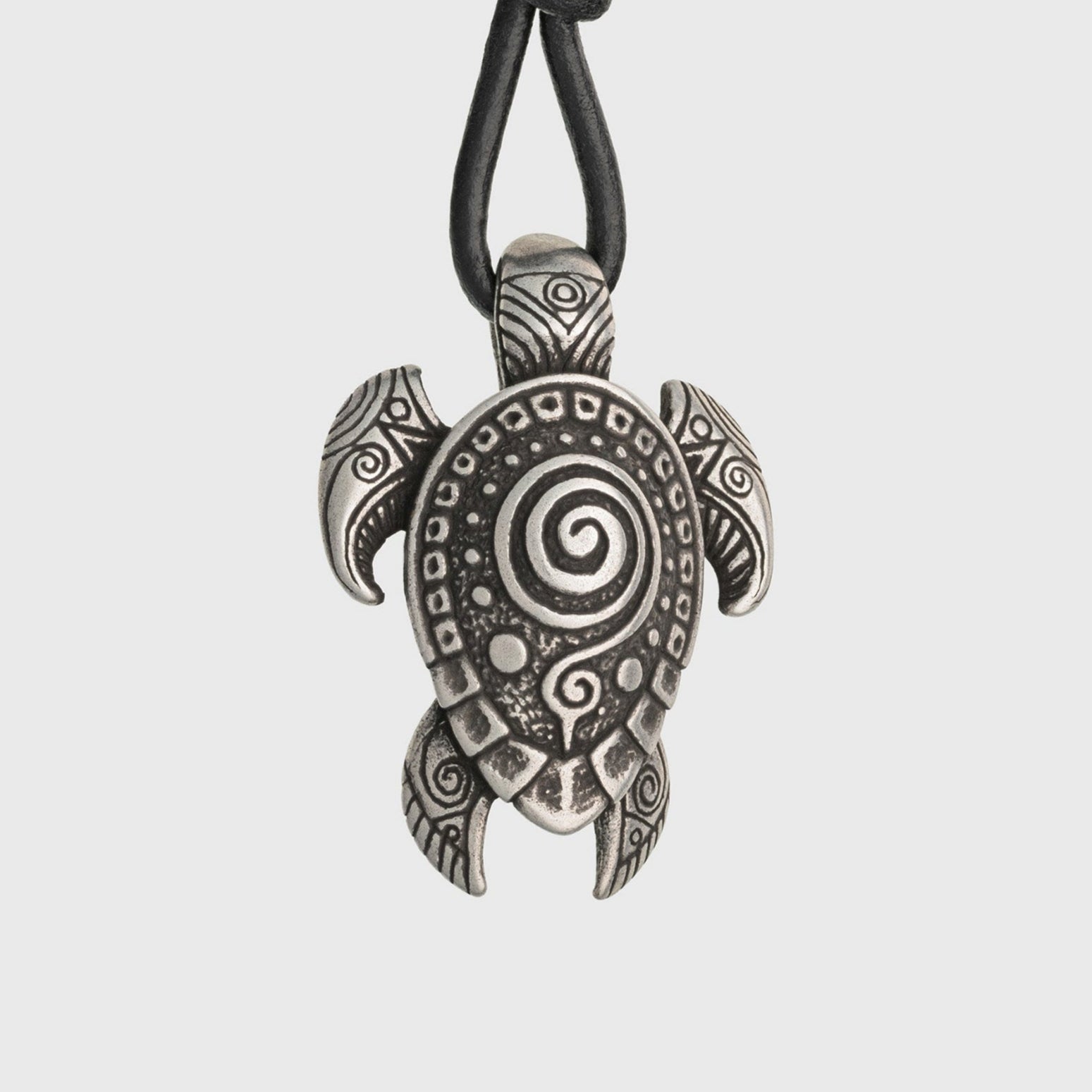 Turtle Silver-plated Bronze Pendant – Handmade Ocean-Inspired Tribal Jewelry