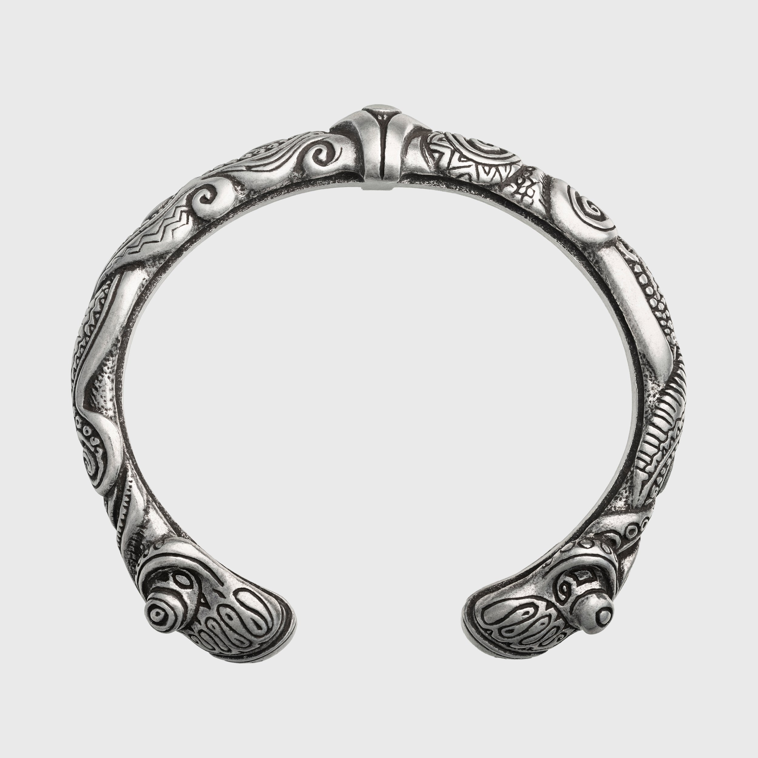 Tribal Octopus Bracelet – Adjustable Maori Pewter Cuff