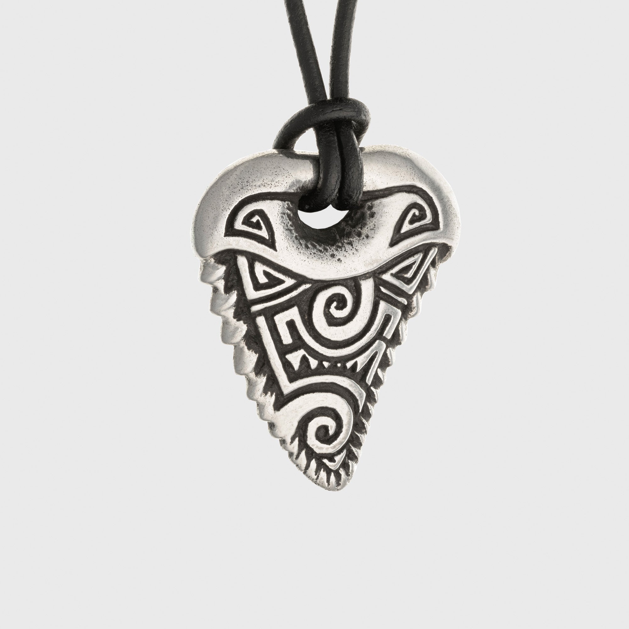Shark Tooth Sterling Silver Pendant – Handmade Tribal Jewelry