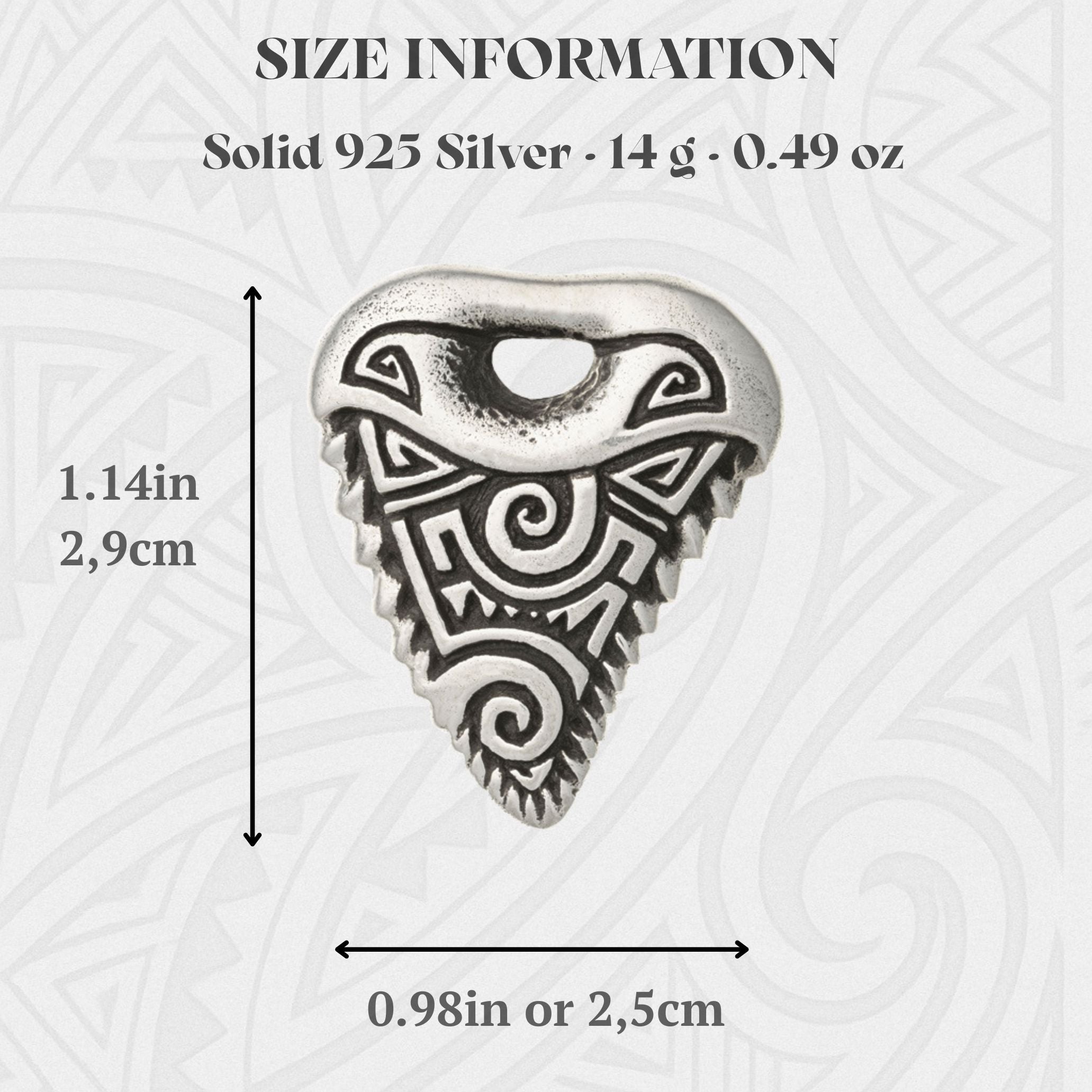 Shark Tooth Sterling Silver Pendant – Handmade Tribal Jewelry