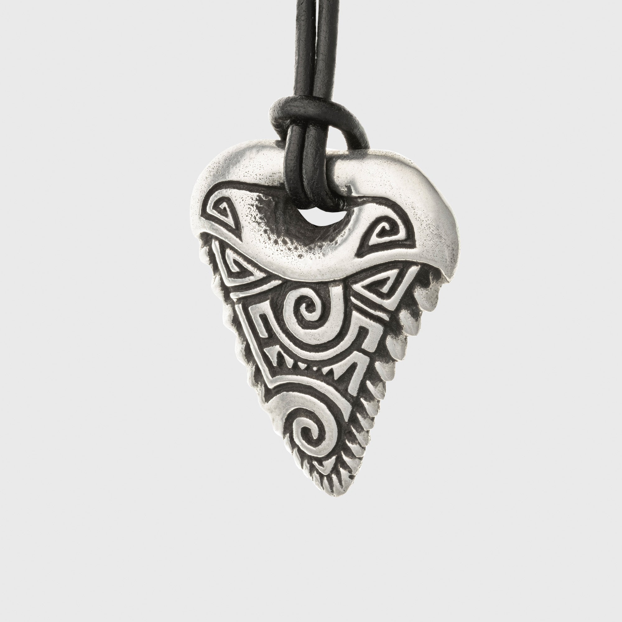 Shark Tooth Sterling Silver Pendant – Handmade Tribal Jewelry