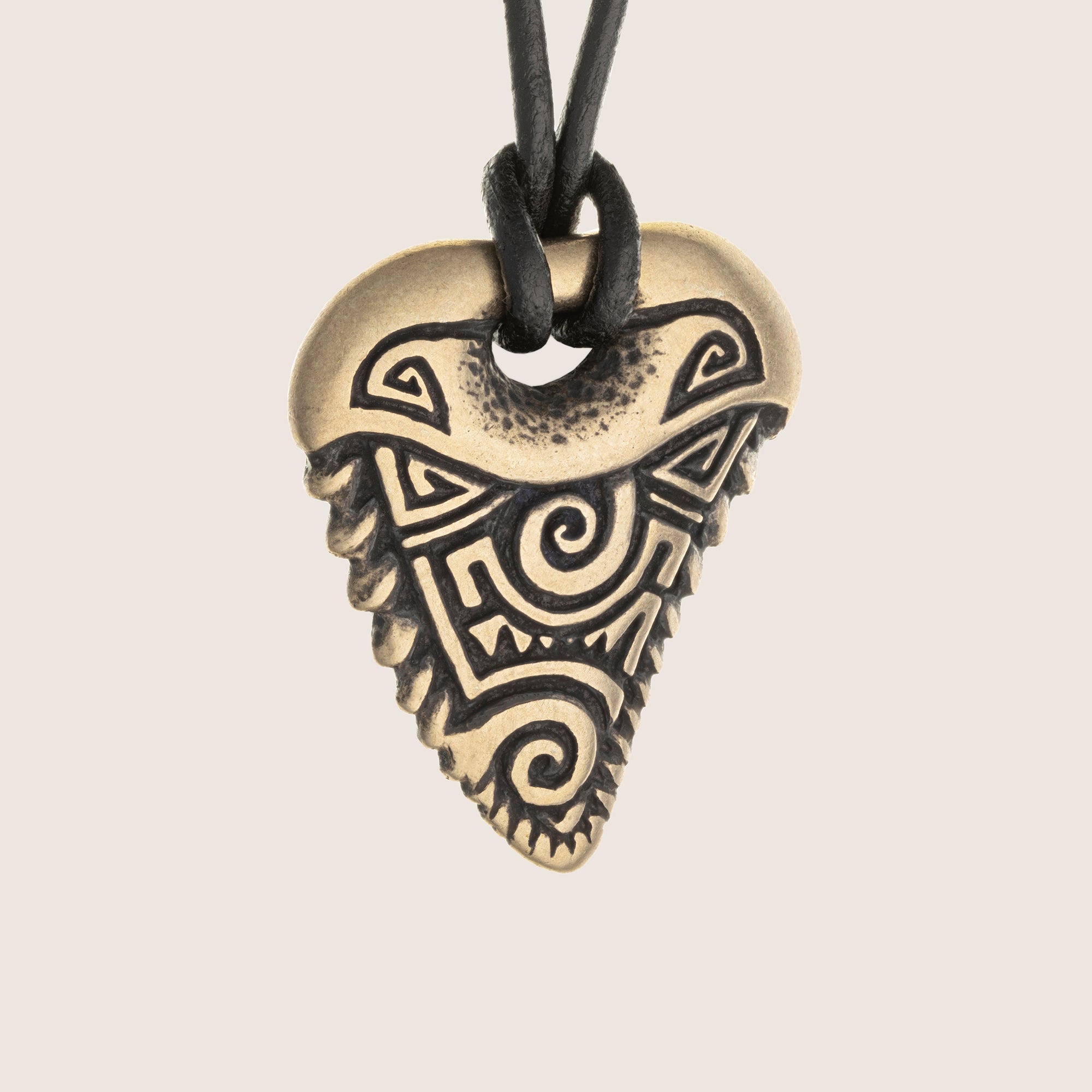 Shark Tooth Bronze Pendant – Ocean Tribal Necklace