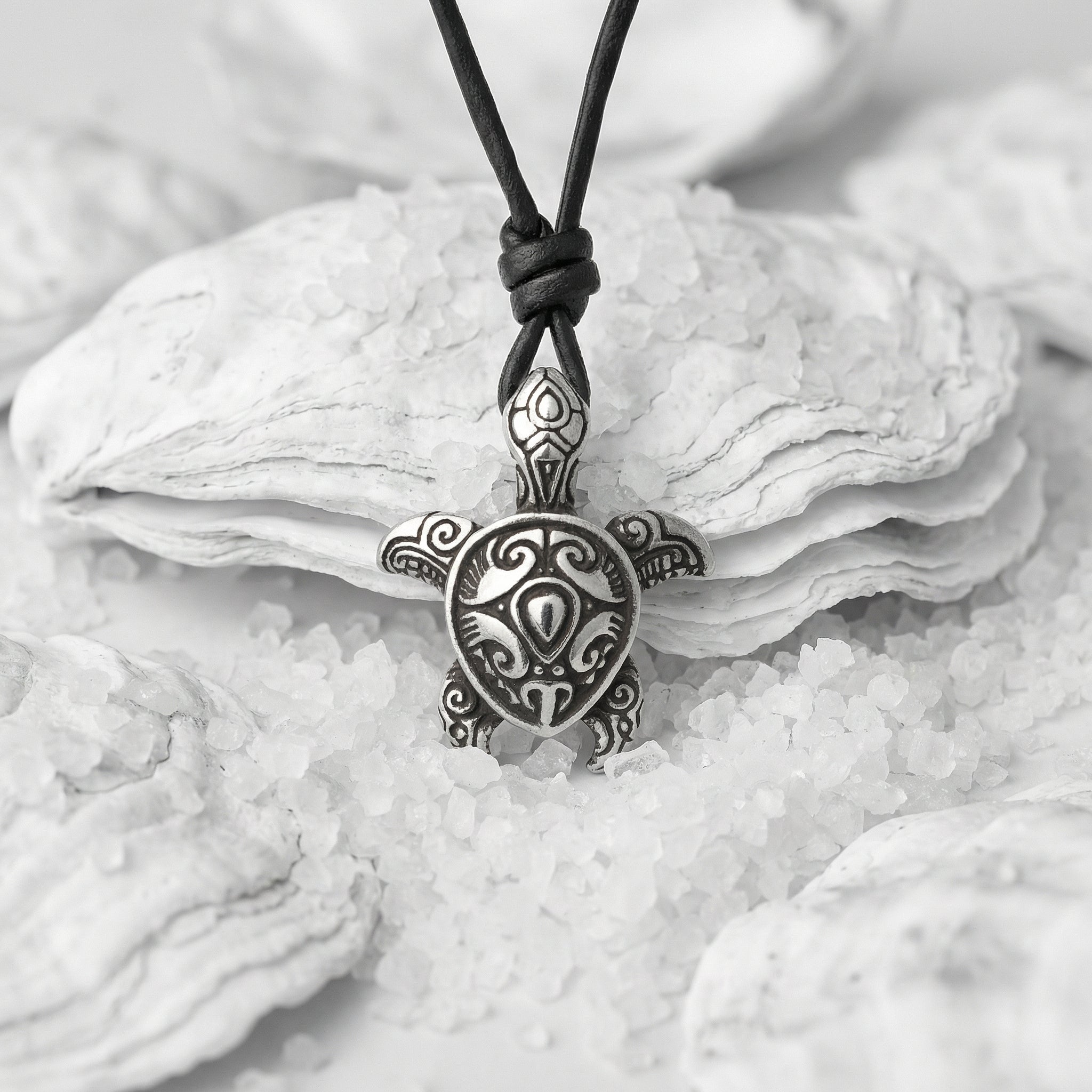 Turtle Silver-plated Bronze Pendant – Handmade Maori Tribal Jewelry