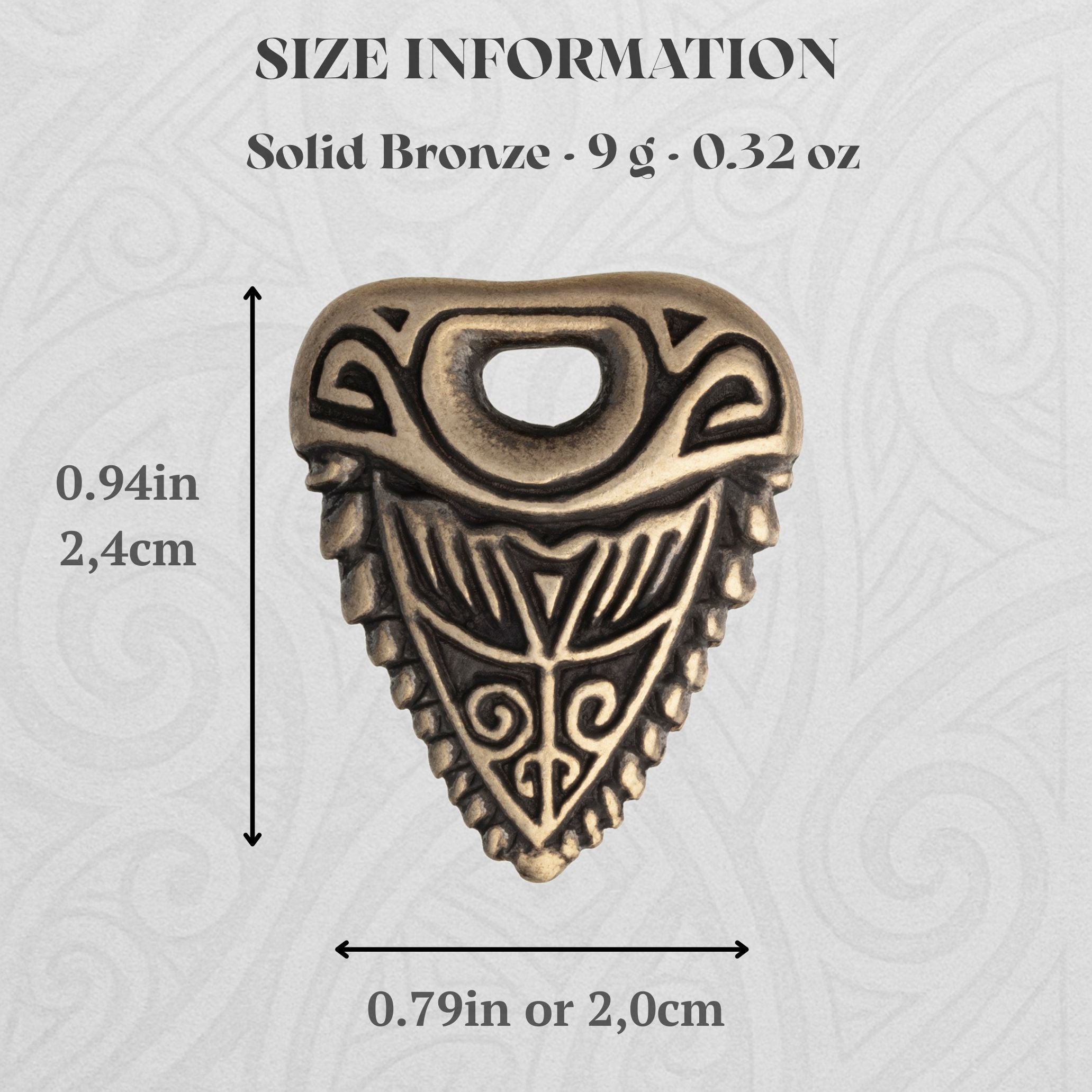 Shark Tooth Bronze Pendant – Handmade Tribal Jewelry