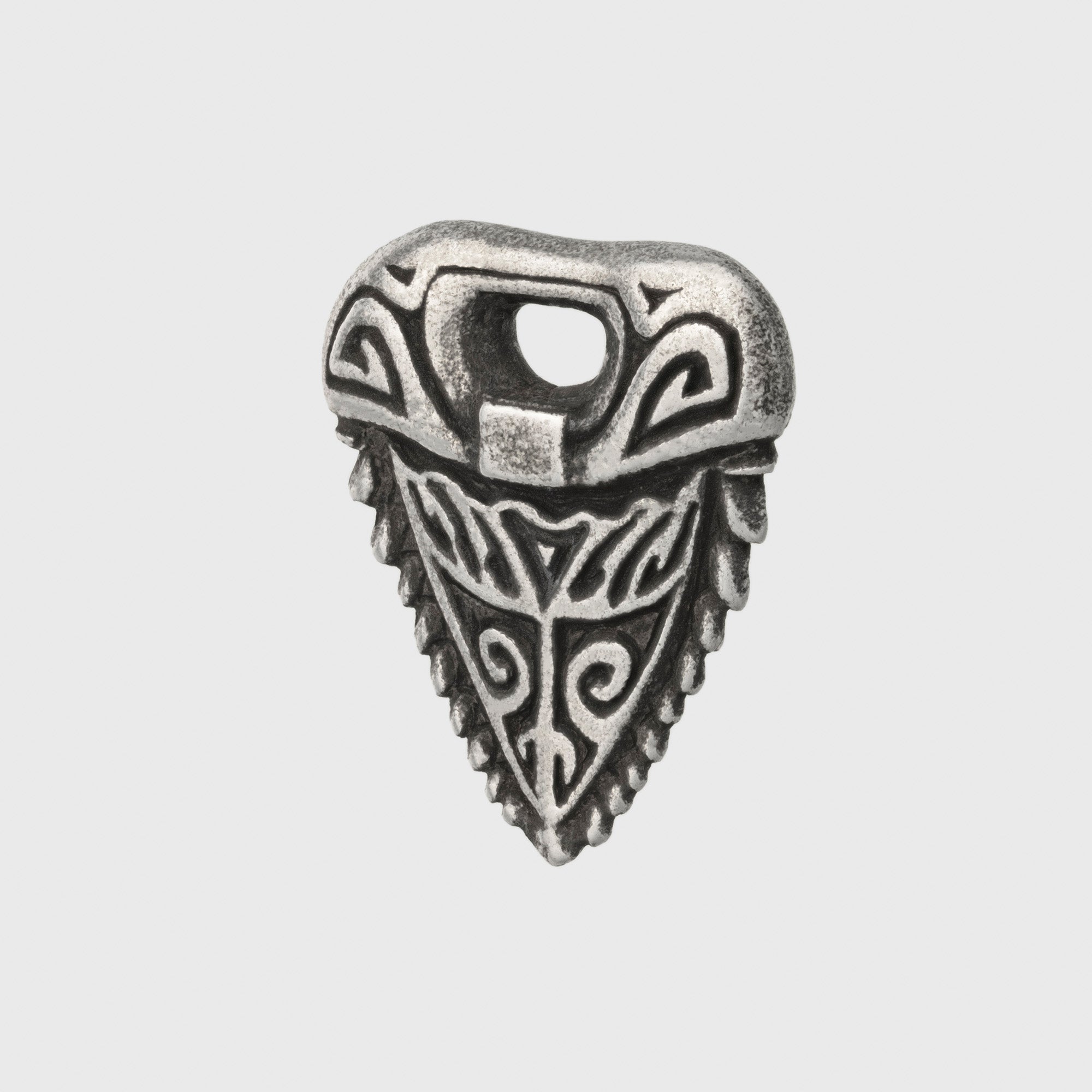 Shark Tooth Silver-plated Bronze Pendant – Tribal Ocean Necklace
