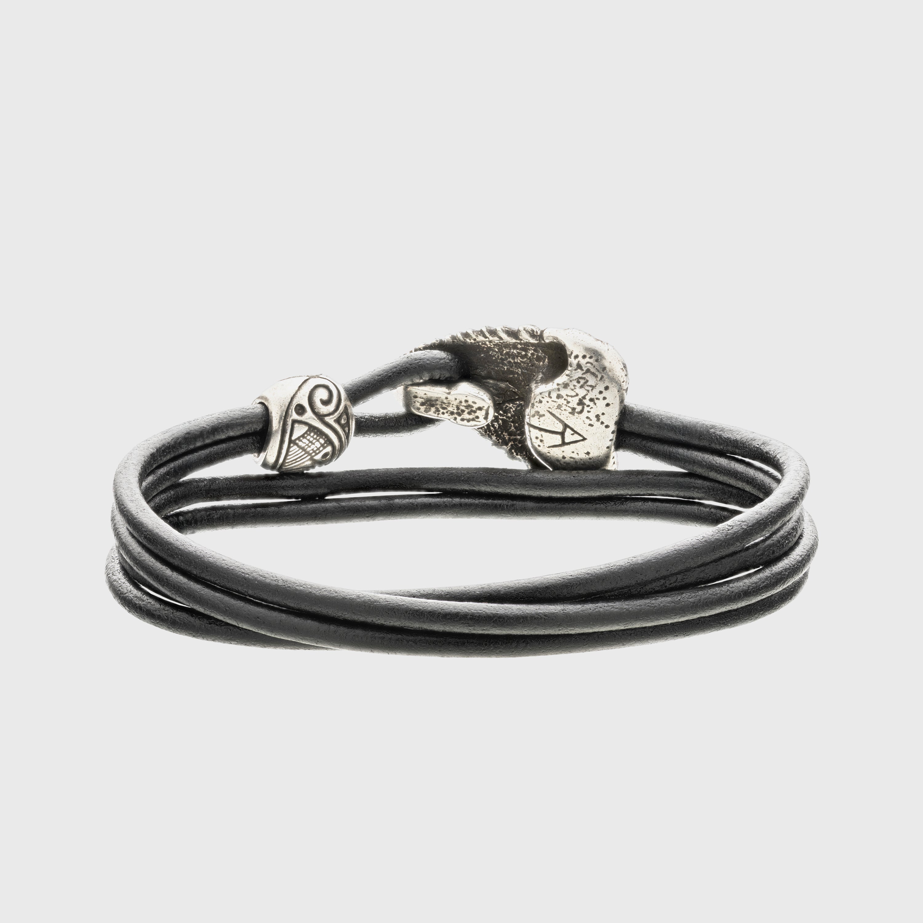 Shark Tooth Leather Bracelet – Bronze Tribal Jewelry