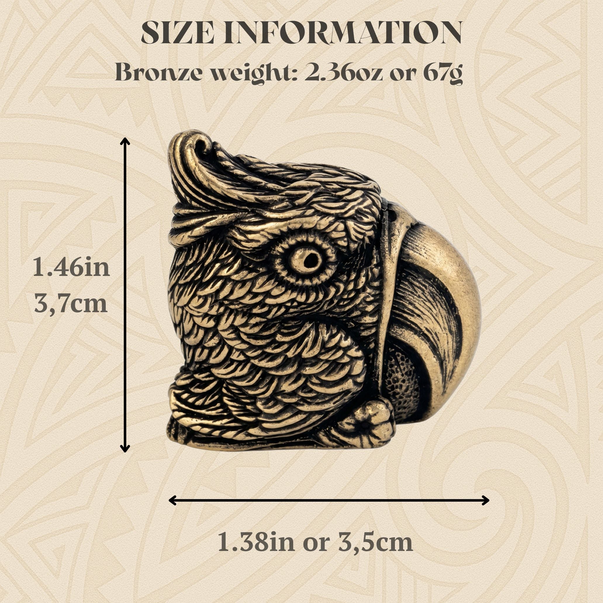 Parrot Bronze Figurine – Handmade Miniature Sculpture