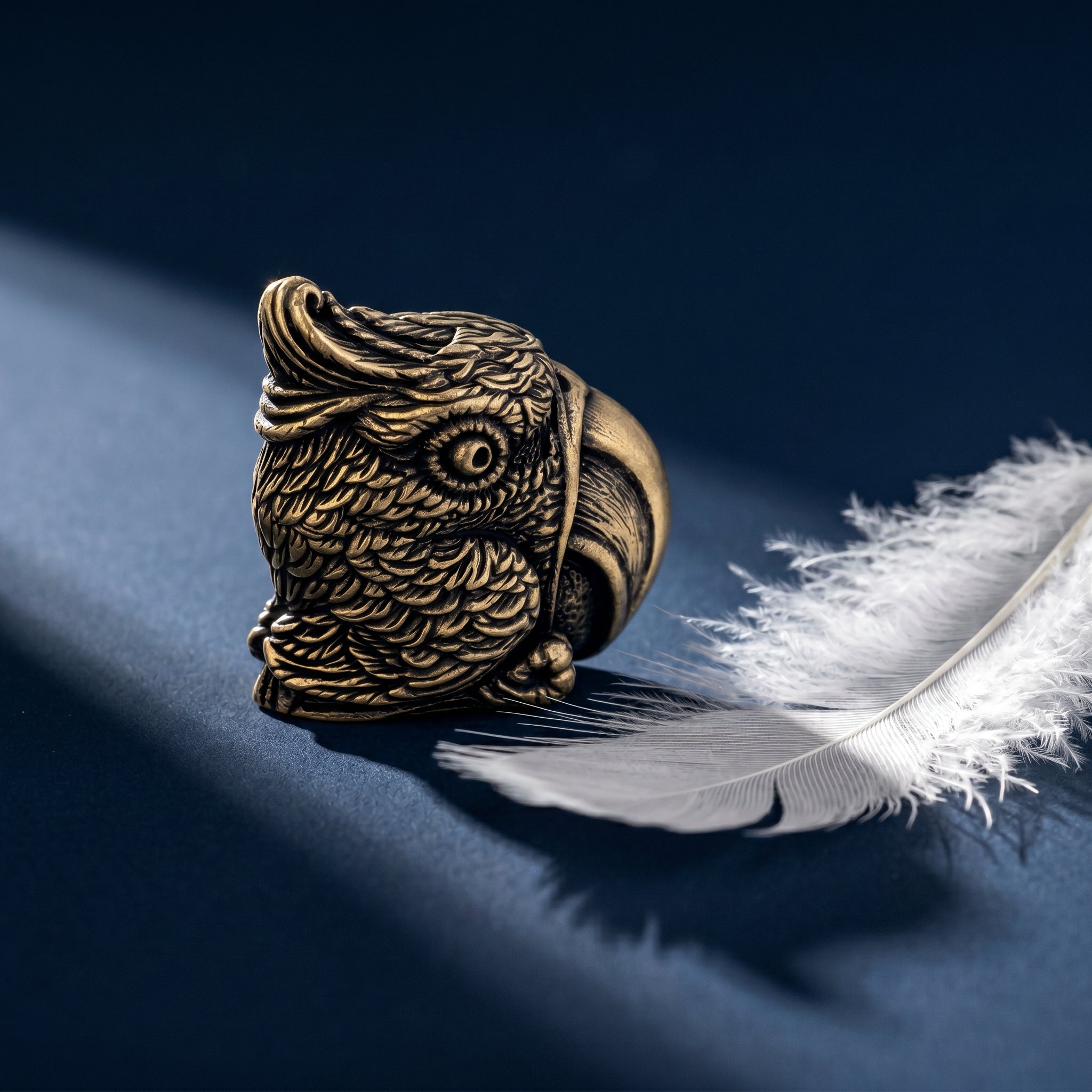 Parrot Bronze Figurine – Handmade Miniature Sculpture