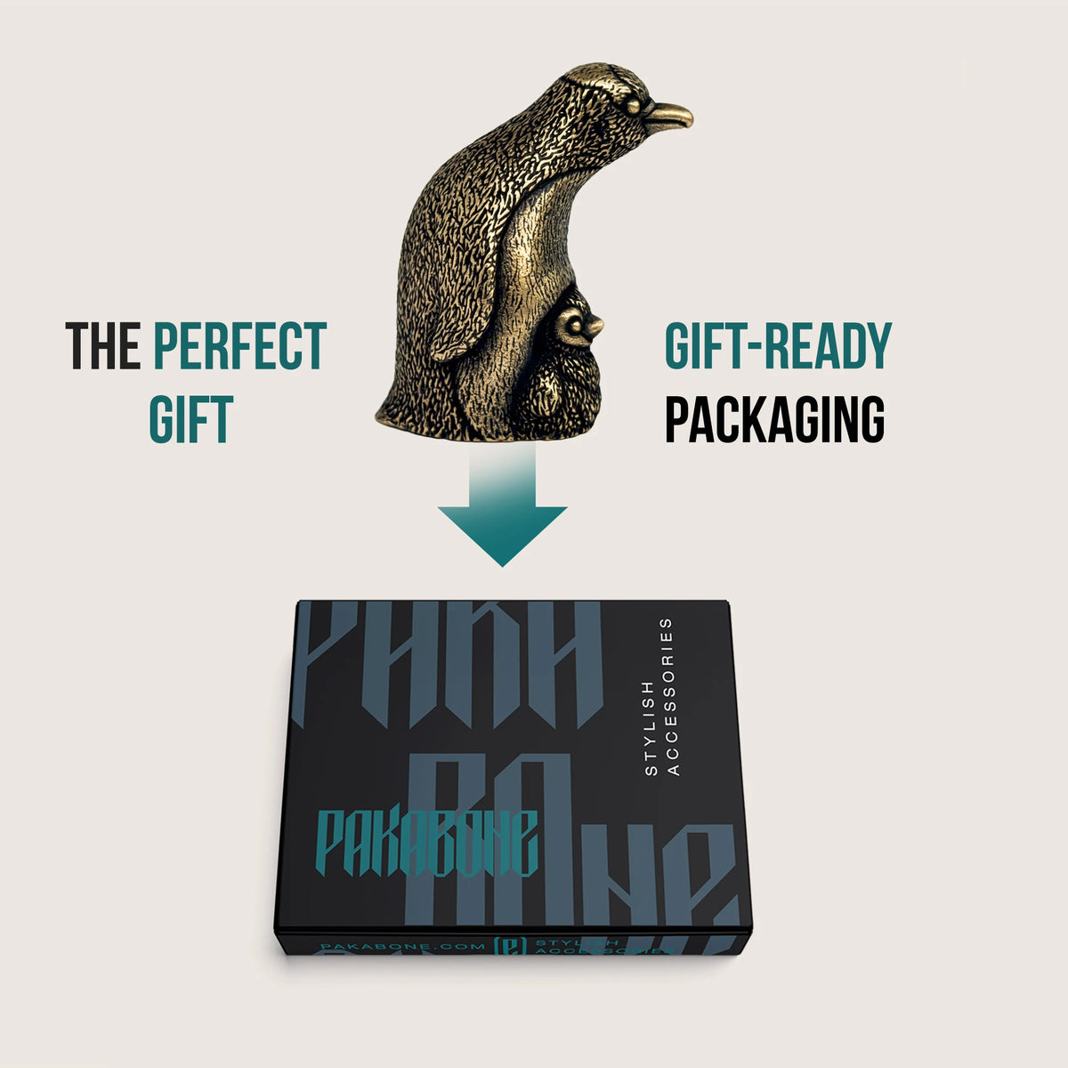 Penguin & Baby Figurine – Handmade Miniature Desk Decor & Collectible