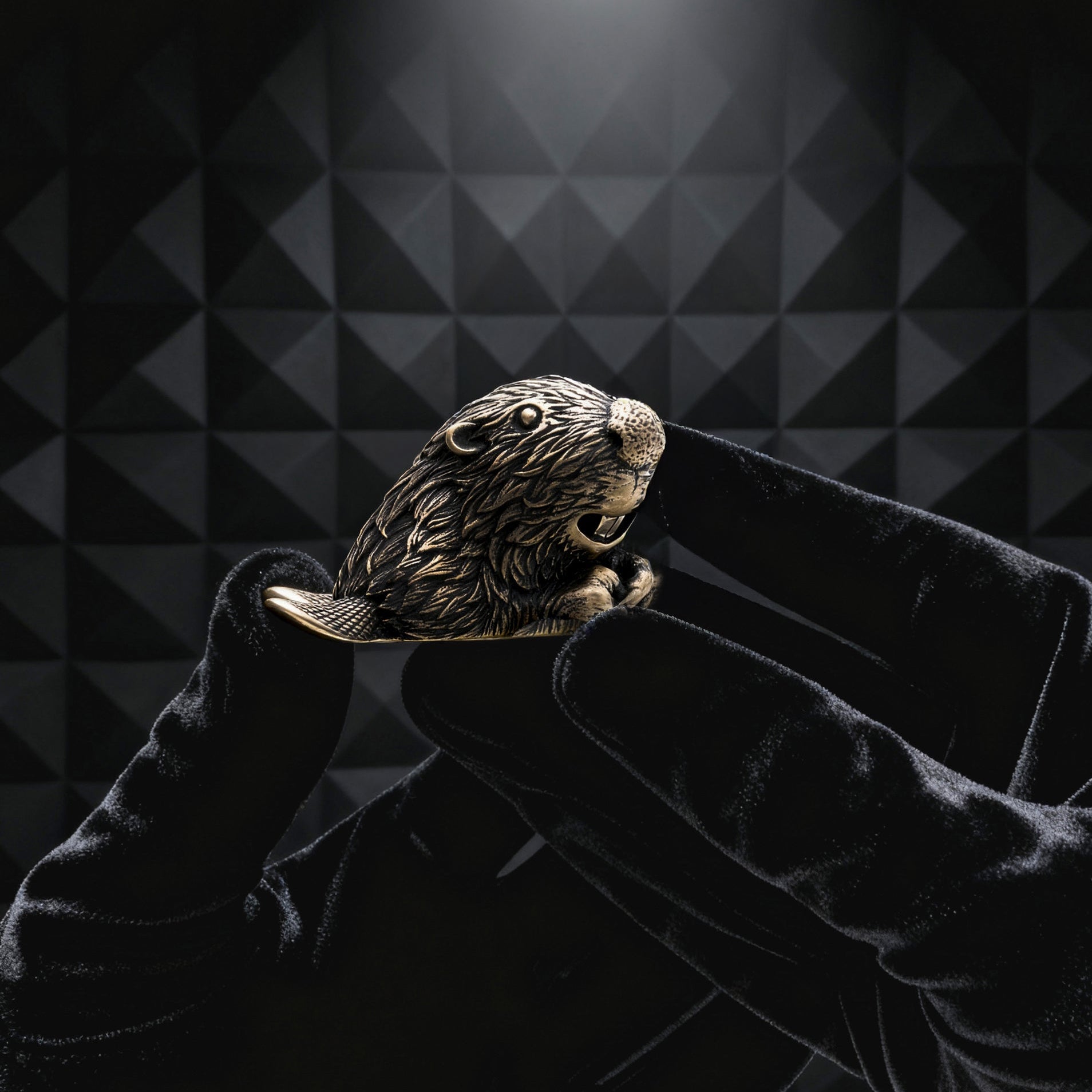 Beaver Bronze  Figurine – Handmade Miniature Animal Totem & Gift