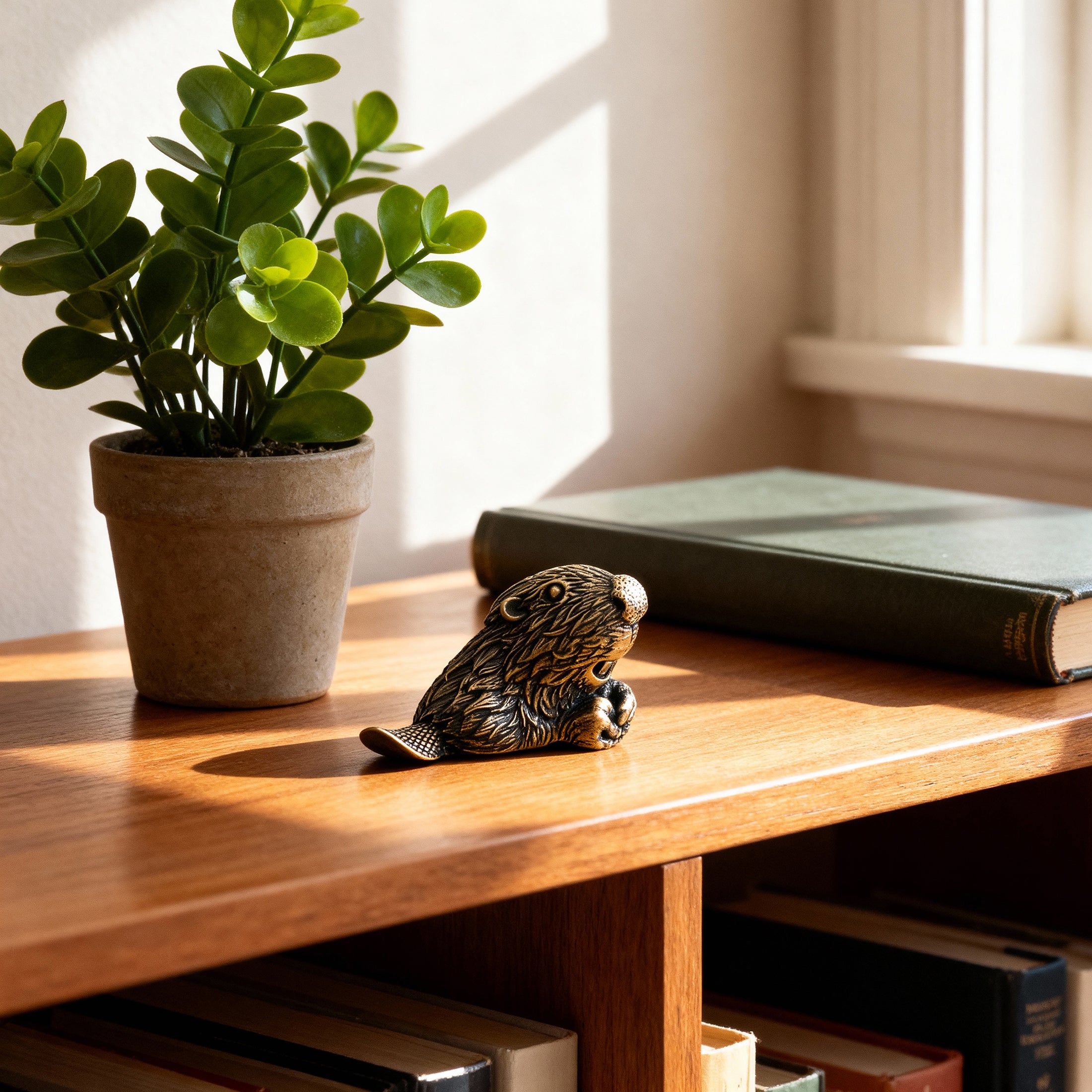Beaver Bronze  Figurine – Handmade Miniature Animal Totem & Gift