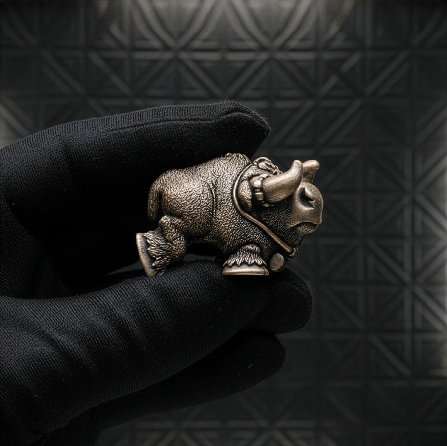 Bull Miniature Figurine — Handcrafted Bronze Collectible