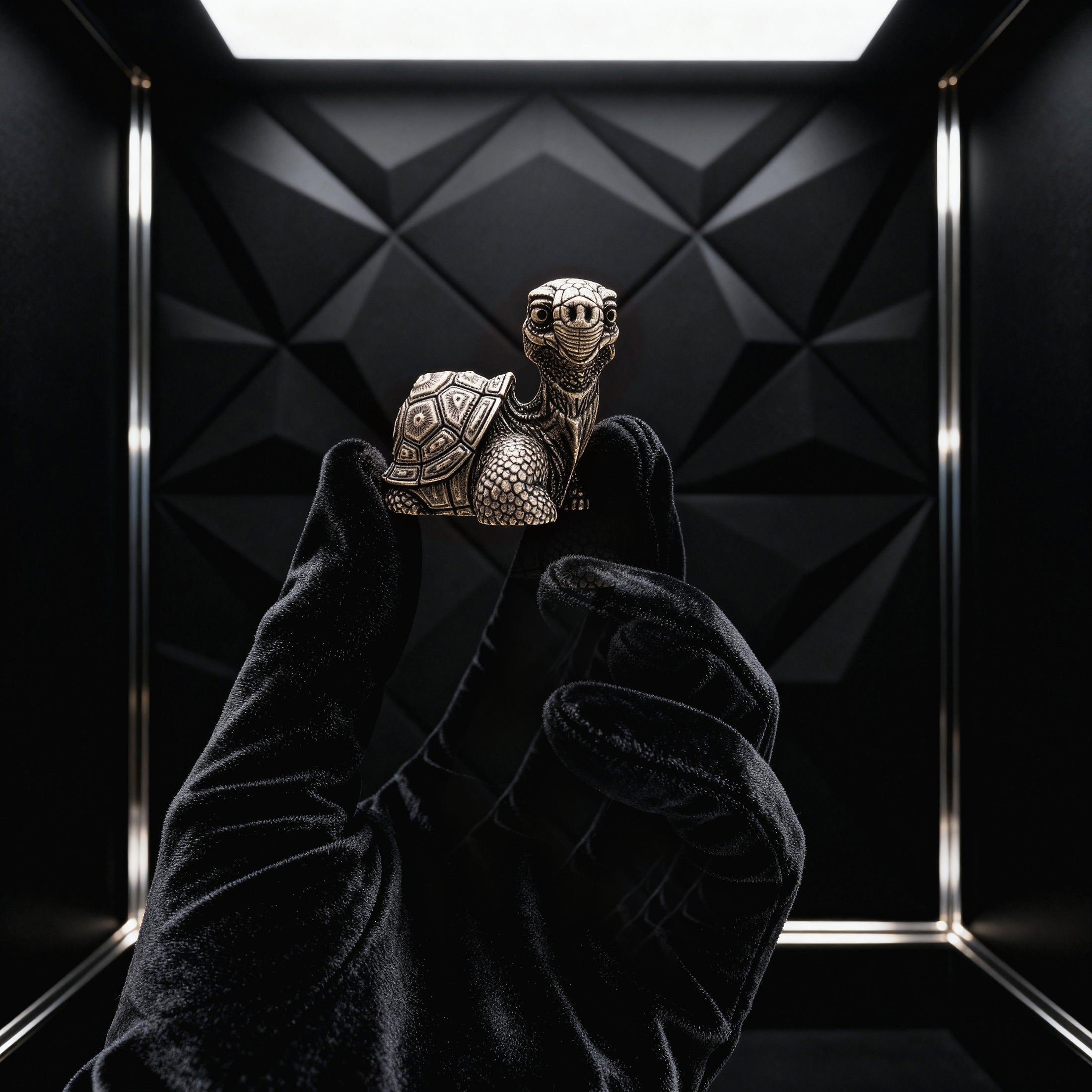 Turtle Bronze Miniature - Handmade Tortoise Statue & Gift