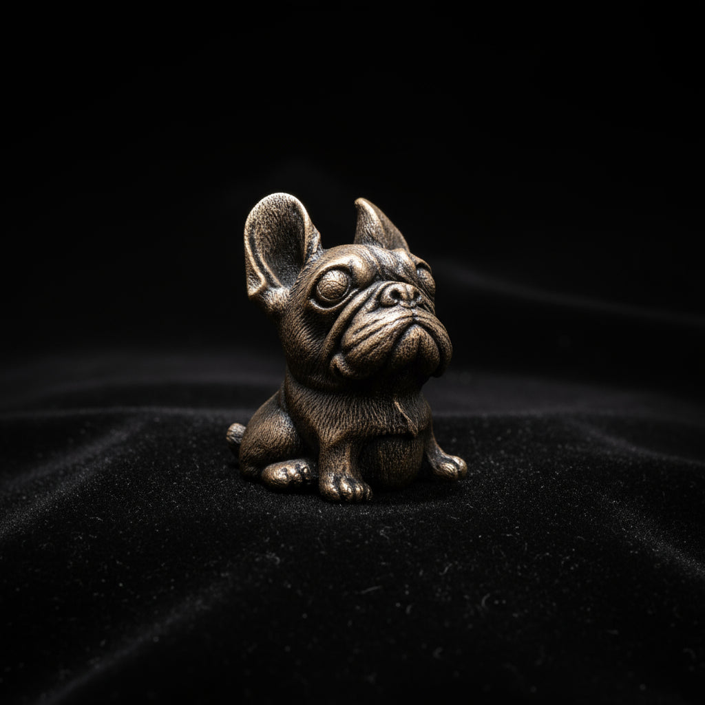 French Bulldog Bronze Figurine – Handmade Dog Lover Gift & Desk Decor