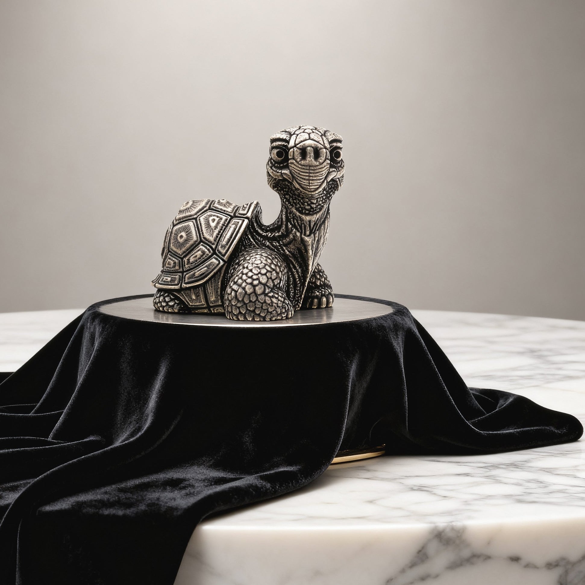 Turtle Bronze Miniature - Handmade Tortoise Statue & Gift