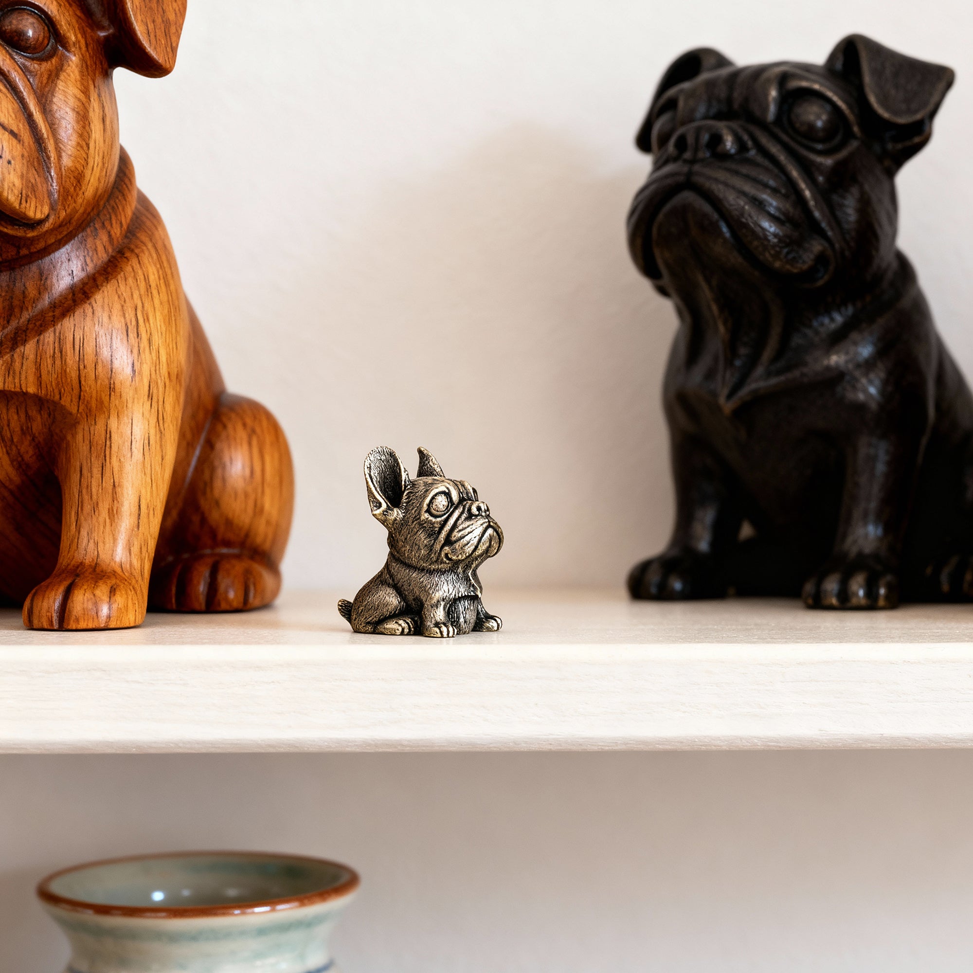 French Bulldog Bronze Figurine – Handmade Dog Lover Gift & Desk Decor