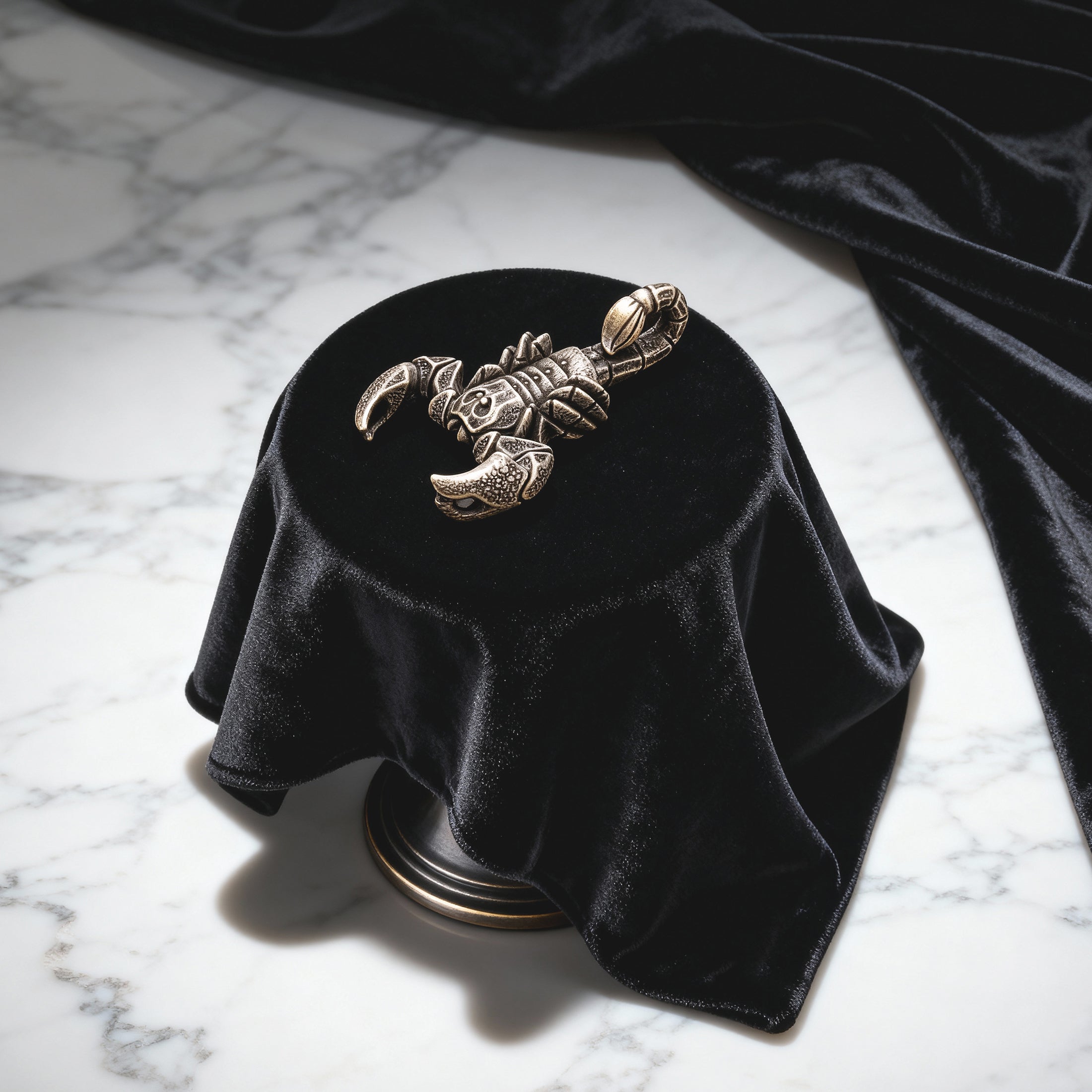 Scorpion Bronze Miniature – Handmade Figurine & Wearable Pendant